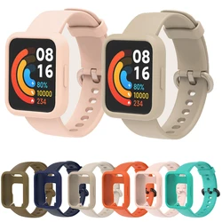 Silicone WatchBand For Xiaomi Redmi Watch 2 Strap Wristbands Bracelet For Redmi Watch 2 Lite Watchband WristBand + Case Cover