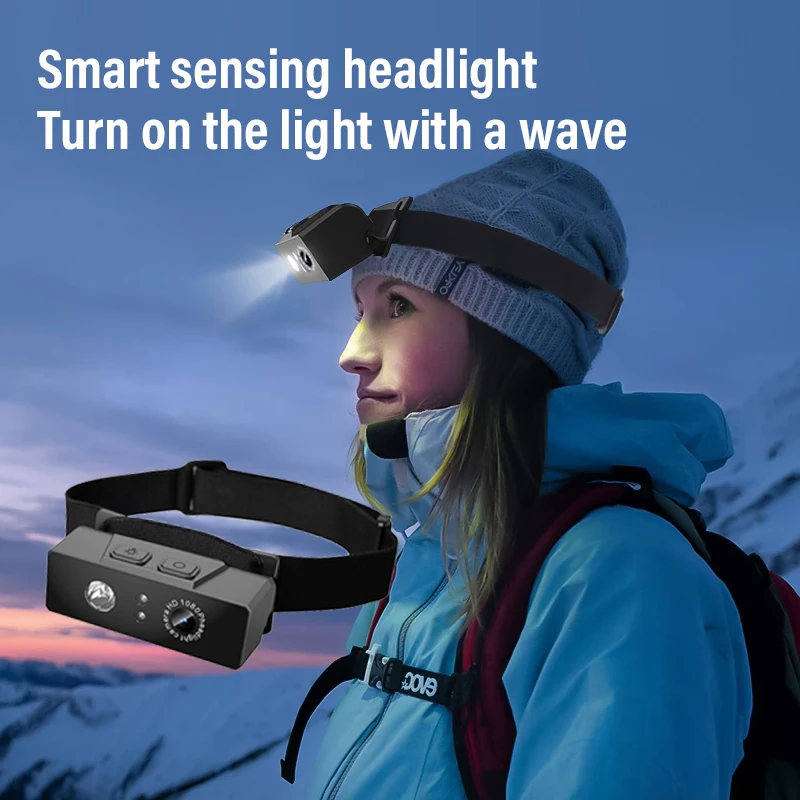 D9 1080P HD Экшн-камера Фара Первая перспектива Спортивная камера Волна Ручная индукция Встроенный аккумулятор 1800 мАч Экшн-камера