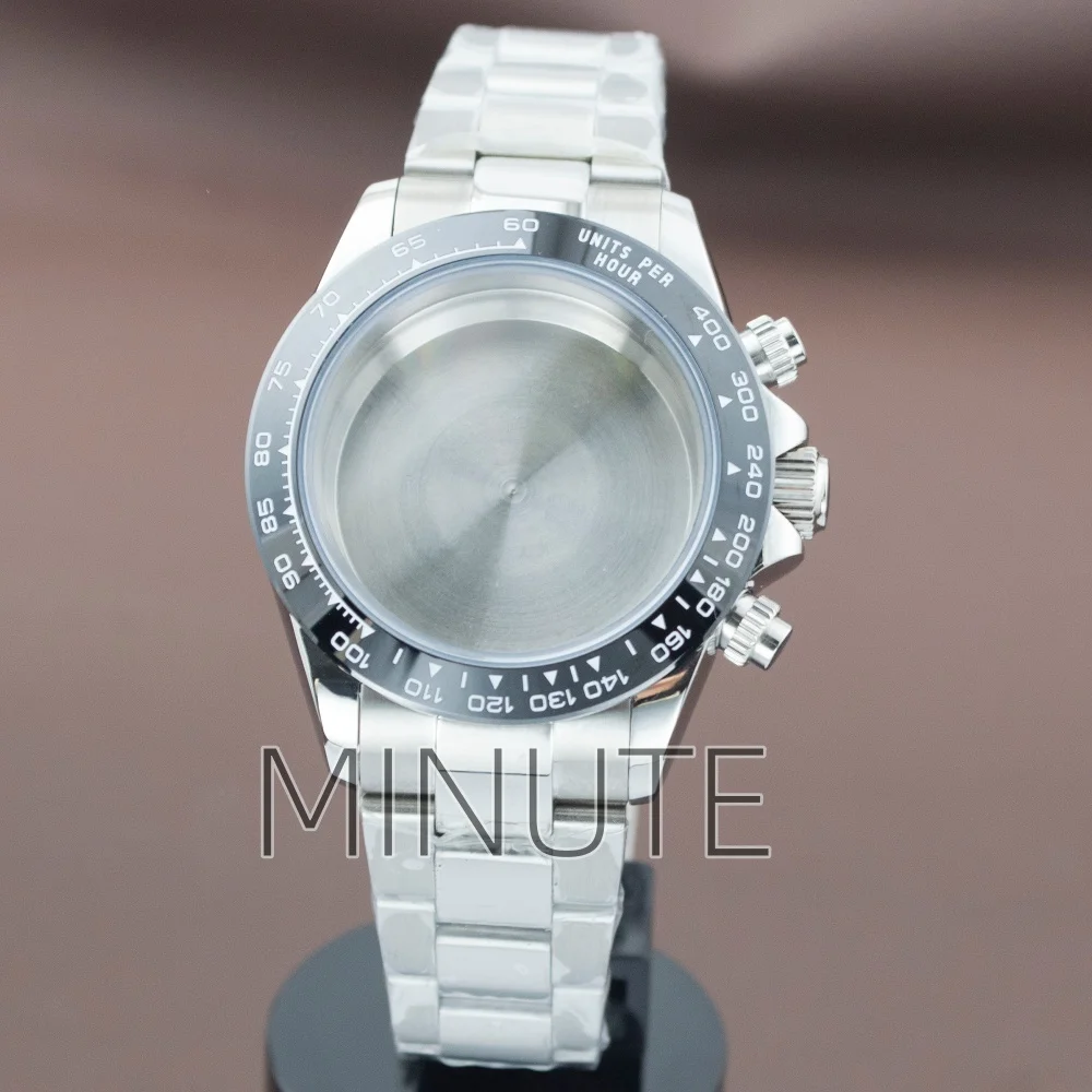 

Seiko Mod Stainless Steel VK63 Watch Case Bracelet Sapphire Glass for Daytona VK63 Movement Men's Replacement Parts Accessories