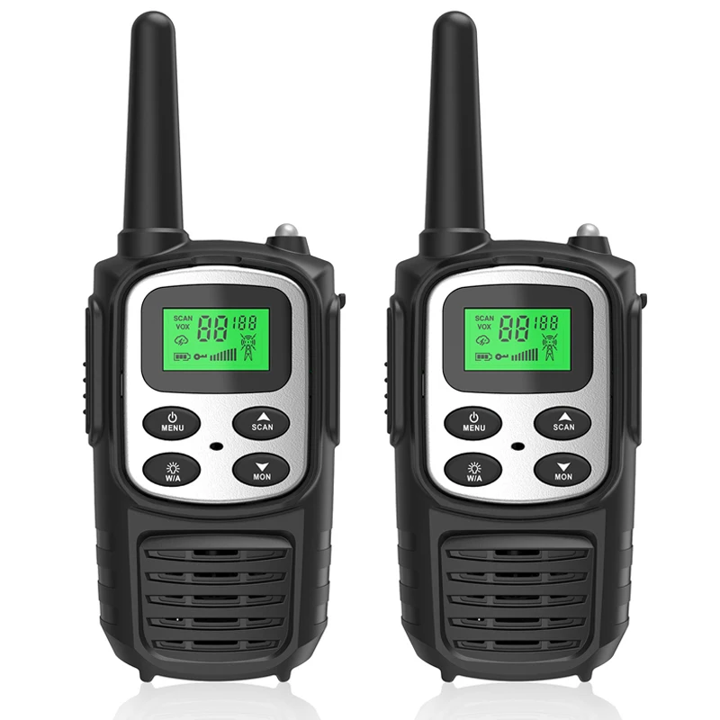 جهاز اتصال لاسلكي صغير محمول ثنائي الاتجاه 8 قنوات UHF 400-470 ميجا هرتز جهاز اتصال لاسلكي راديو لاسلكي تخاطب طويل المدى للأطفال