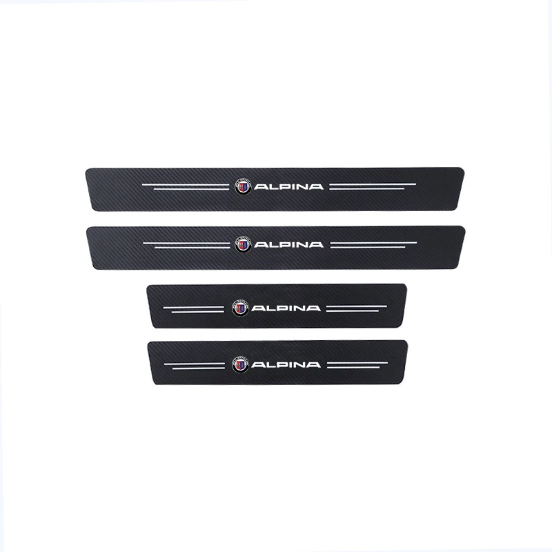 for alpina bmw b3 b4 b5 b6 b7 c2 d3 d4 d5 xd3 xd4 4pcs Car threshold Car sticker car accessories