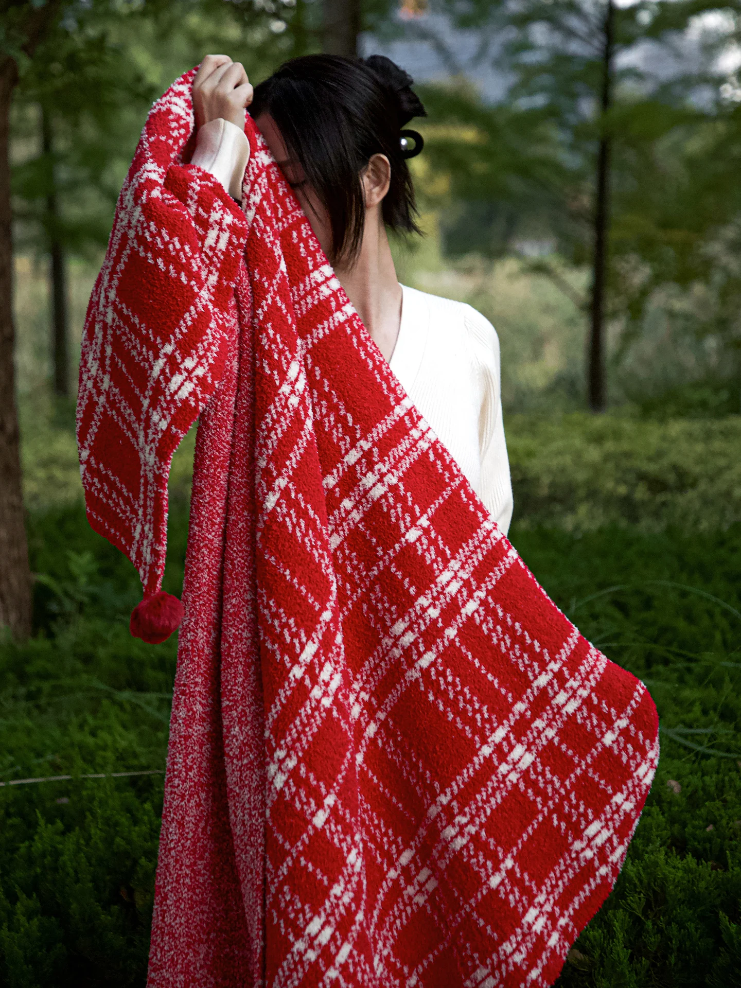 

Утолщенное фланелевое одеяло для осени и зимы, теплое, для дивана, спальни, офиса, в винтажном стиле, вязаное, антистатическое, машинная стирка