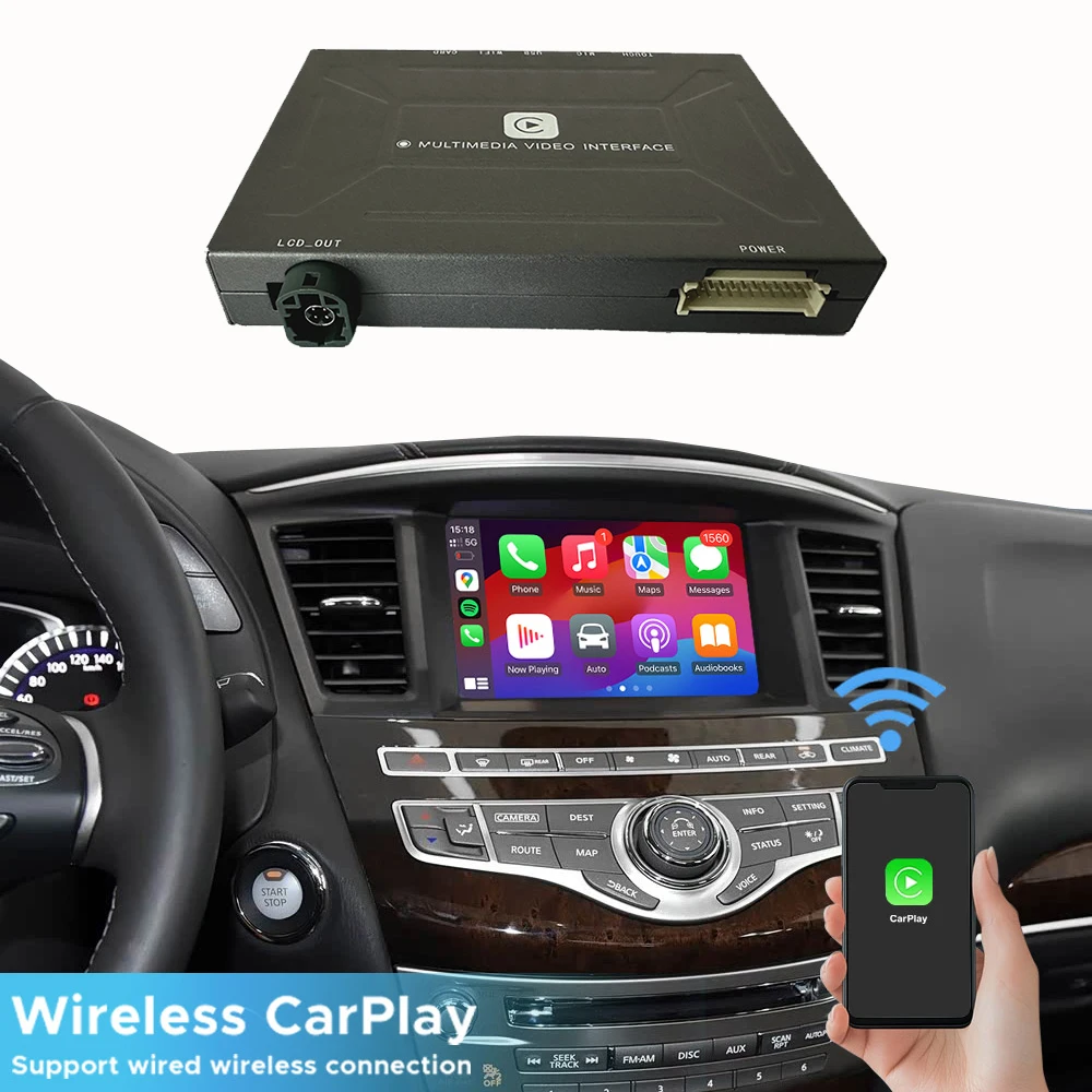 Wireless Carplay For Infiniti QX60 2014-2020 Android Auto Carplay Module Multimedia Interface Radio Player Navigation