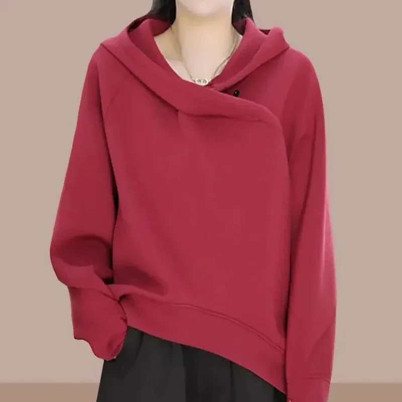 Cotton Red Woman Tops Hooded Sweatshirt for Women Black Plain Hoodies Cheap Dropshiping Aesthetic Casual M Y2k Vintage Y 2k Kpop