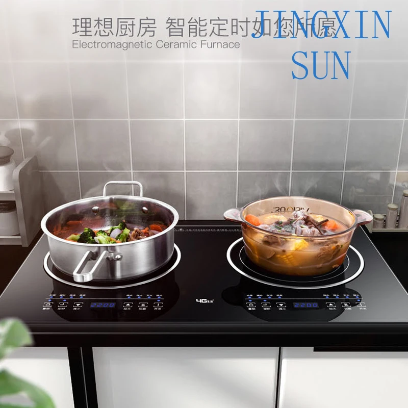 2025 Version Induction Hob Cooker Double-burner Electric Cooktop Radiant Cooker Desk Type/Embedded 75mm