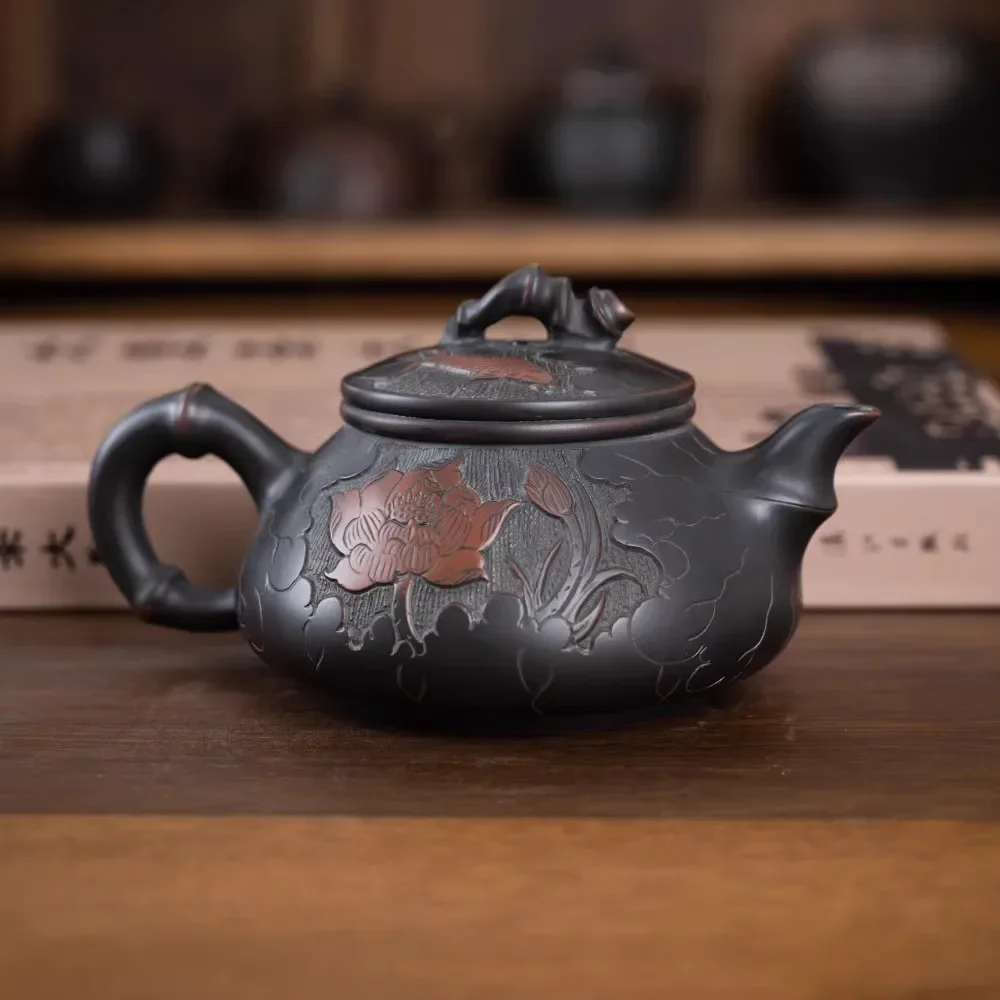 Nixing Clay Handmade Master Teapot Carving filter handmade nixing clay customized gifts authentic theiere