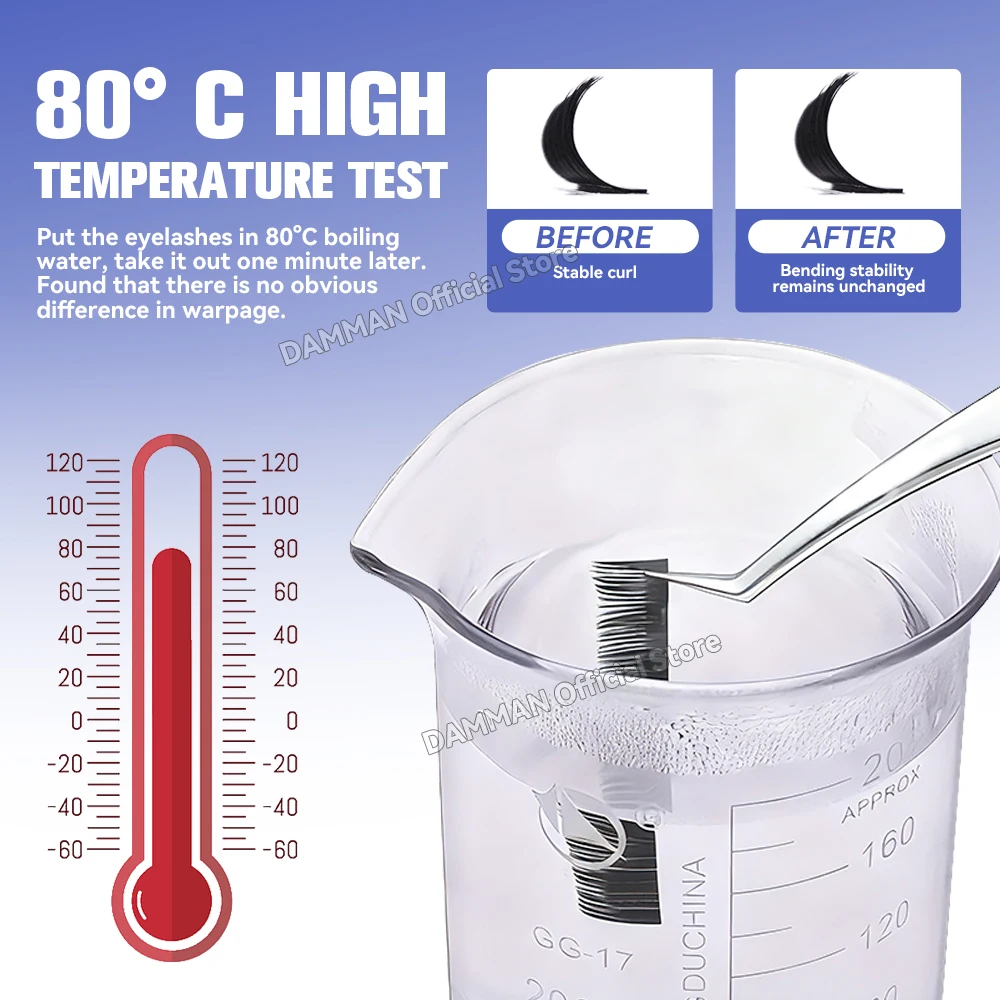Damman 3 Hüllen, klassische Wimpernverlängerung, D-Locke, 0,10/0,15 mm, hochwertige klassische Wimpernverlängerung, 8–15 mm, gemischte Wimpern-Make-up-Tools