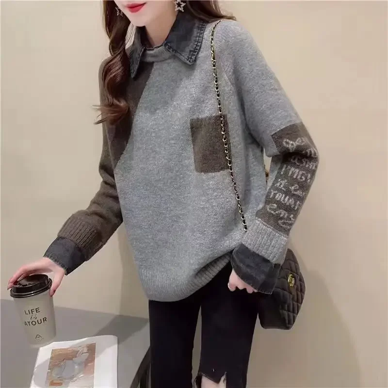 Streetwear Women Pulovers 2024 New In Vintage Women\'s Sweatshirt Designer Aesthetic Coquette Star Clothes Korean Fashion Hot