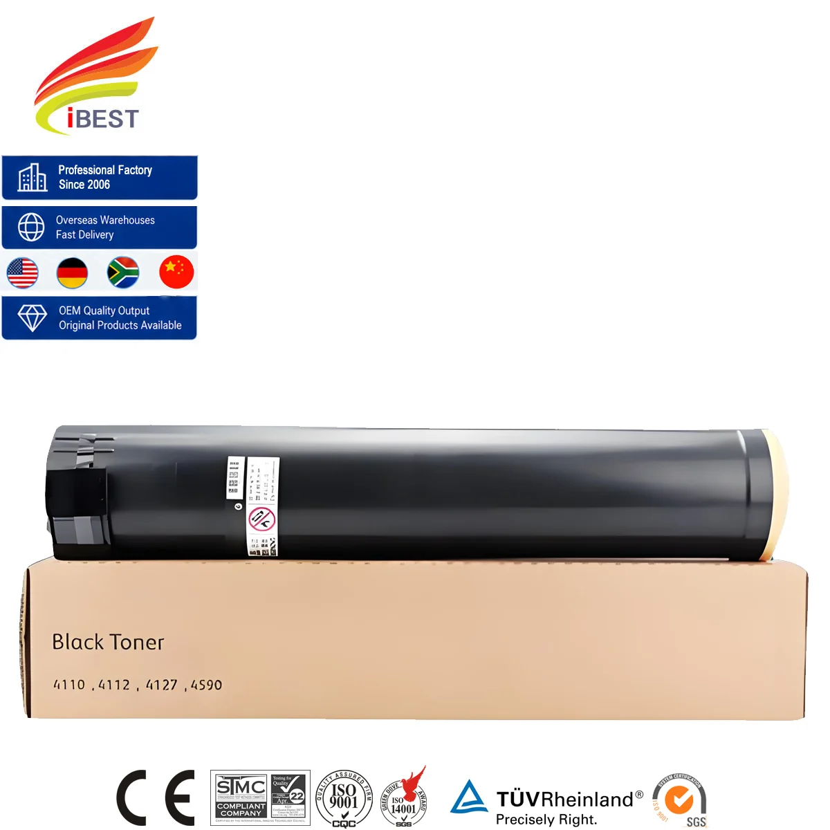 IBEST Compatible Toner Cartridge Xerox 4110 4112 4127 4590 4595 Compatible for Xerox 006R01237 006R01583 Cartouche