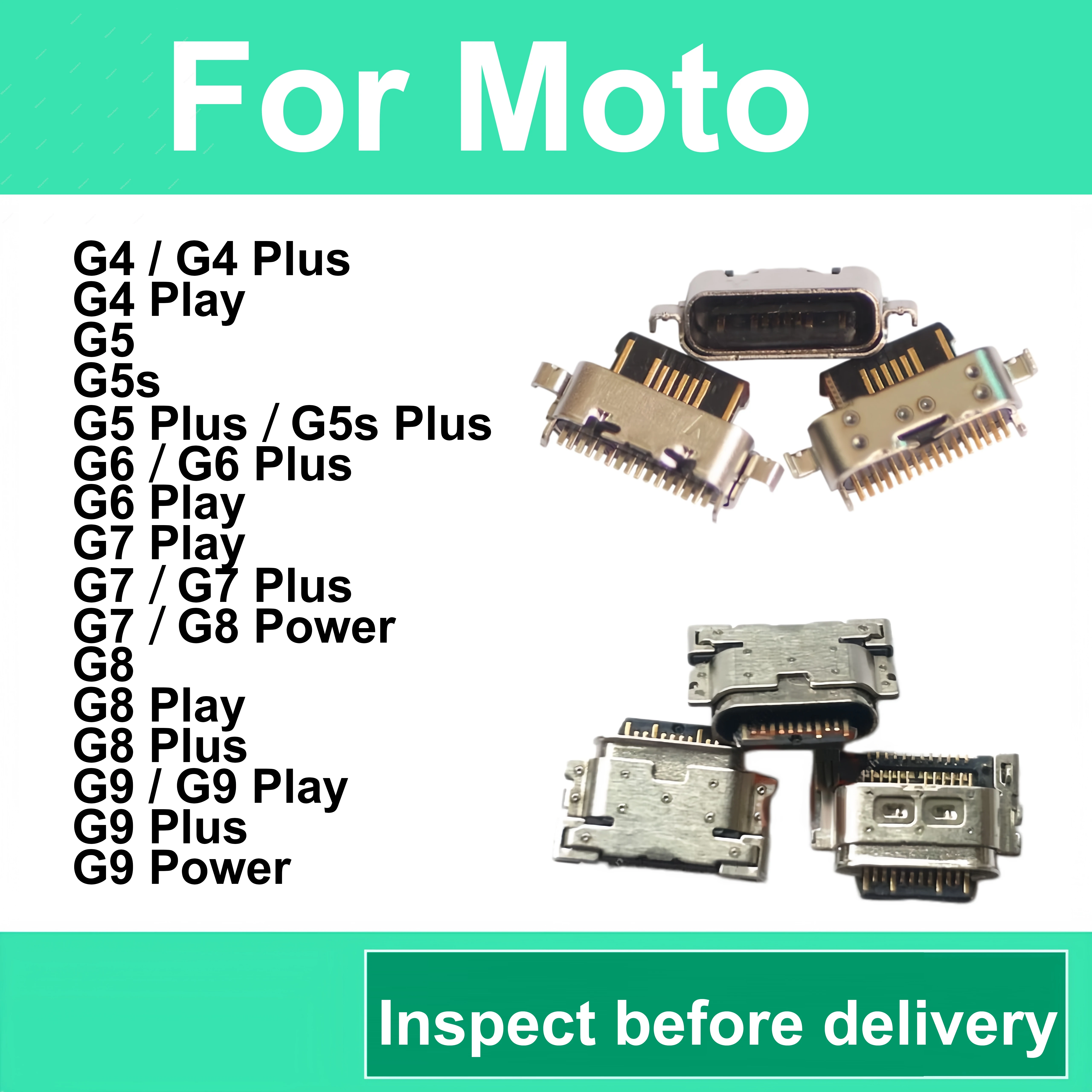 Porta de Carregamento para Motorola Moto G9 G4 G5 G5S G6 G7 Plus G8 Power Play - Acessório de Reparo Profissional com Dock USB Único