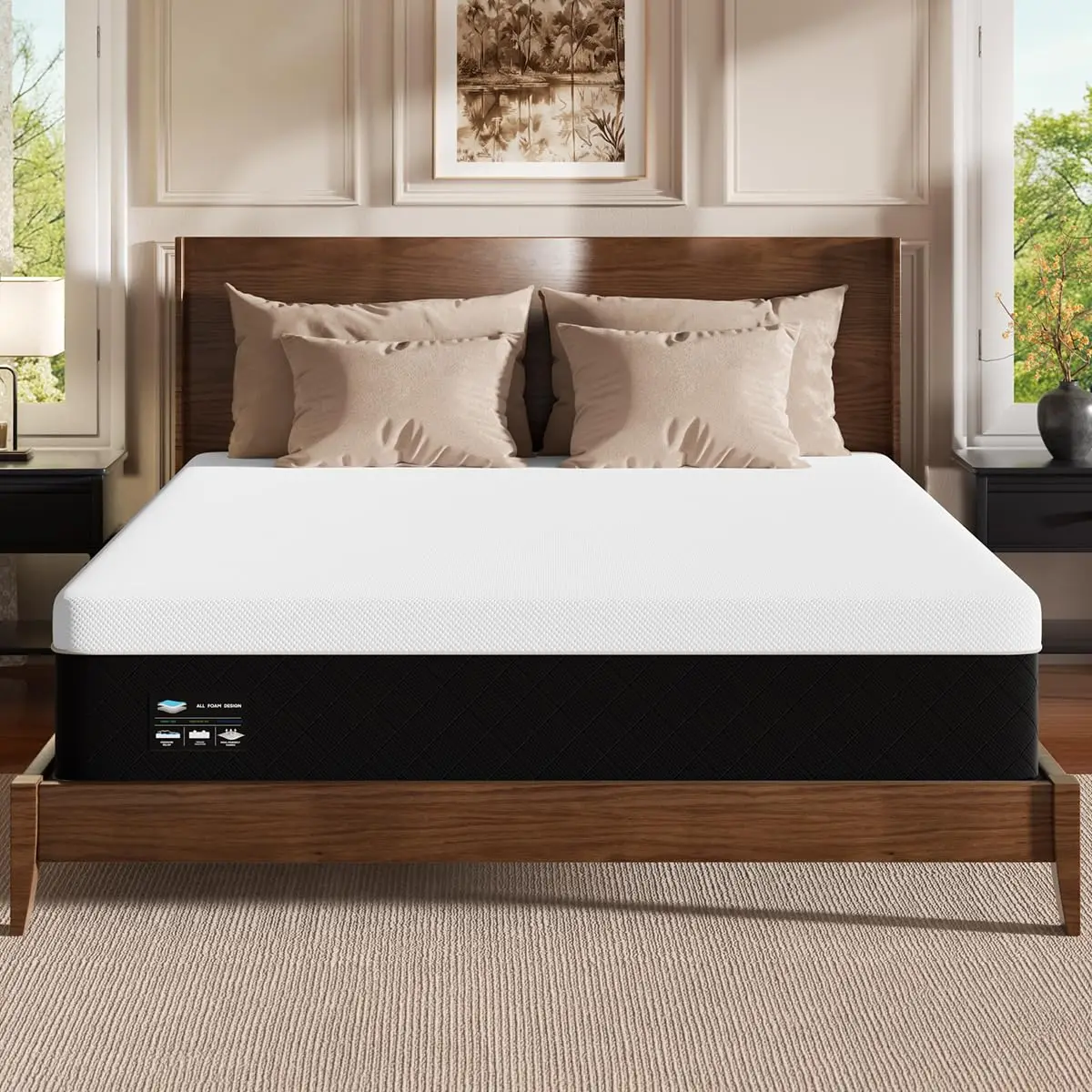 Cooling Gel-Infused for Back Pain & Pressure Relief, Mattress in a Box, CertiPUR-US Certified, Fiberglass Free, Deep Sleep