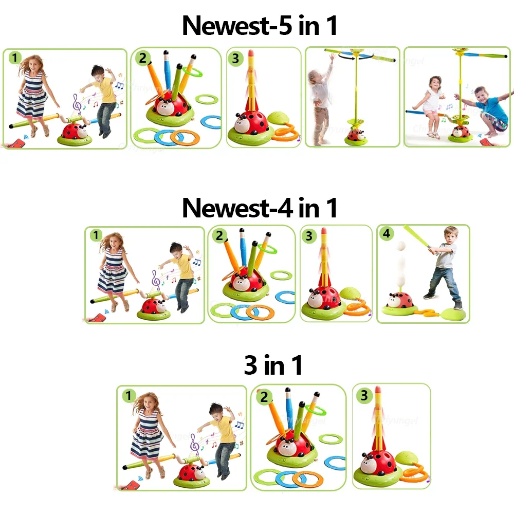 Musikalisches Springen-Sportspielzeug, multifunktionales Wurfring-Spiel, Spielzeug und Schießwerfer für Kinder, Fitness-Training, Zuhause, Outdoor-Spiel – Detail 2