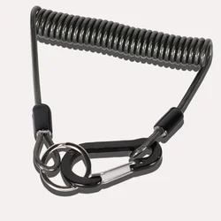 1pc Wire Spring Rope Hot Sale Key Lanyard Fishing Missed Rope Key Koord Key Chain Elastic Coil Stretch Tether Fashion Wire Sprin