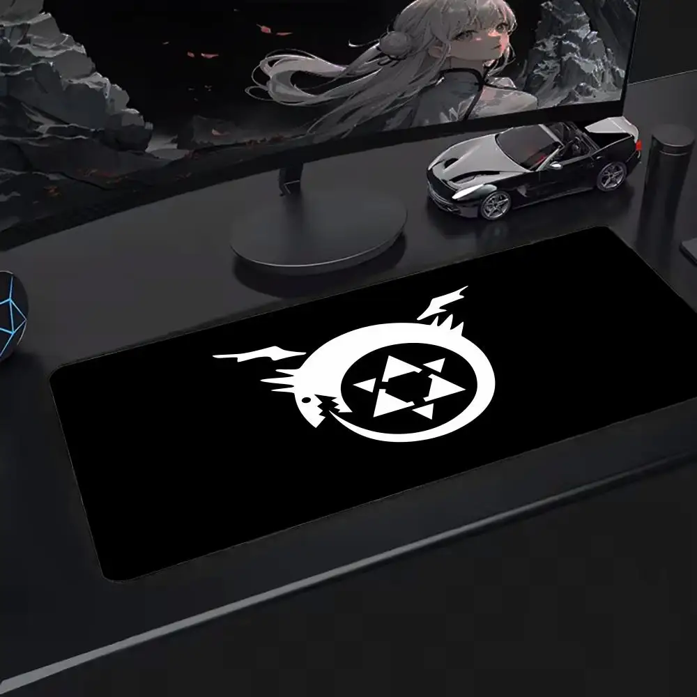 Super Fullmetal Alchemist Mouse Pad Keyboard Desk Mats, Kawai Rubber, Non-Slip Desk Mat, XXL90x40cm