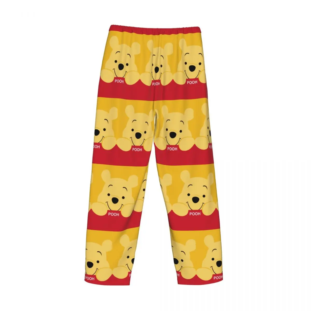 Custom Printed Winnie The Pooh Pajama Pants Men Kawaii Cartoon Sleep Sleepwear Bottoms with Pockets