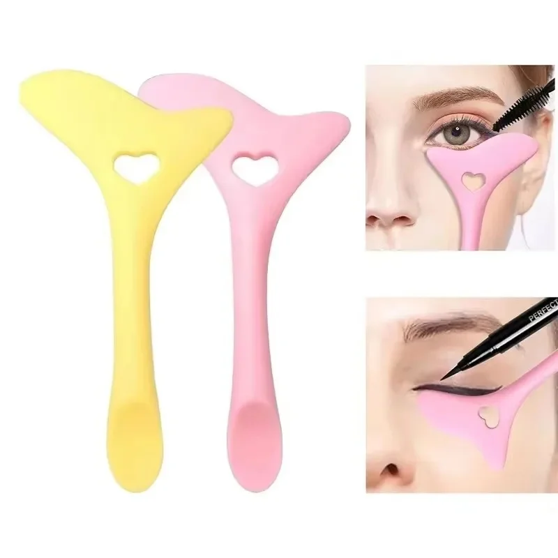 1-3pcs Multi-functional Eyeliner Stencil Wing Tips Silicone Eyeliner Aid Drawing Lipstick Wearing Aid Reusable Makeup Tools