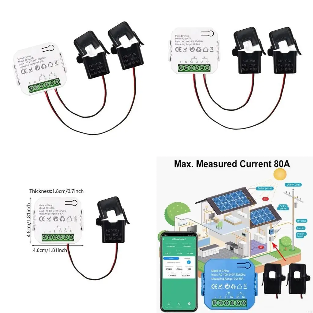 

Wi -Fi Energy Meter Одиночный/двойной канал энергетический мониторы двунаправленный счетчик Kxre