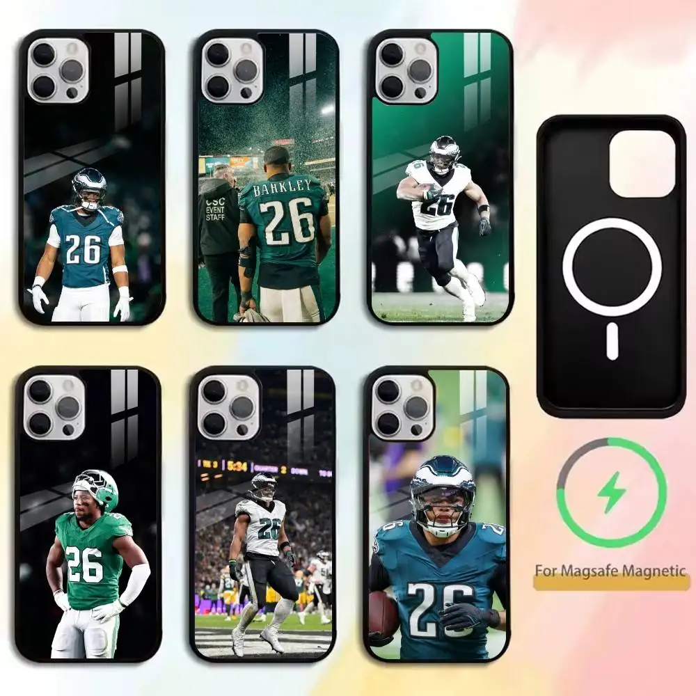 

S-Saquon B-Barkley-Rugby-Running Back Phone Case For IPhone17,16,15,14,13,12,11 Plus,Pro Compatible With Magnetic Wireless Char