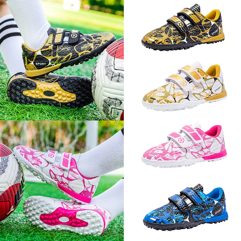 TF/FG Youth Children Soccer Shoes Students School Sports Training Sneakers Boys And Girls Outdoor Sneakers 28-39#