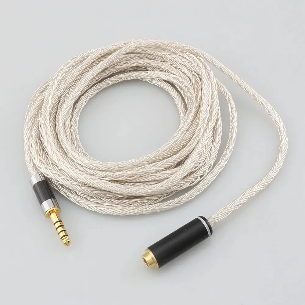 실버 도금 헤드폰 이어폰 익스텐션 케이블, 16 코어 OCC, xlr 2.5mm 3.5mm 6.5mm 4.4mm 수 4.4mm 암