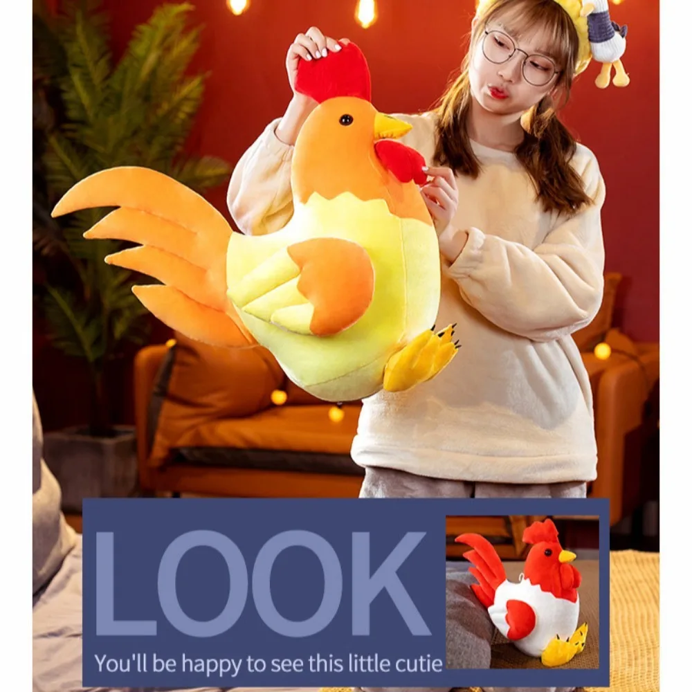 หมอนหนุนรูปไก่เหมือนจริง ไก่ตุ๊กตาเนื้อนุ่ม หมอนนุ่มรูปสัตว์จำลอง ไก่ตุ๊กตาน่ารัก ของขวัญวันเกิด