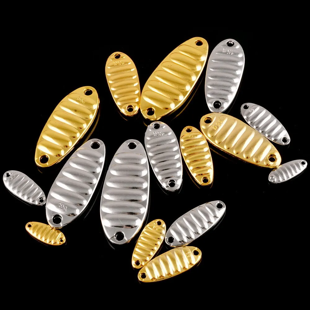 

New Flat Vibrant Color Spoon Mini Hooked Blank Ultra Long Cast Metal Lifelike Freshwater Fishing Lures Minnow Perch Bass Tackle