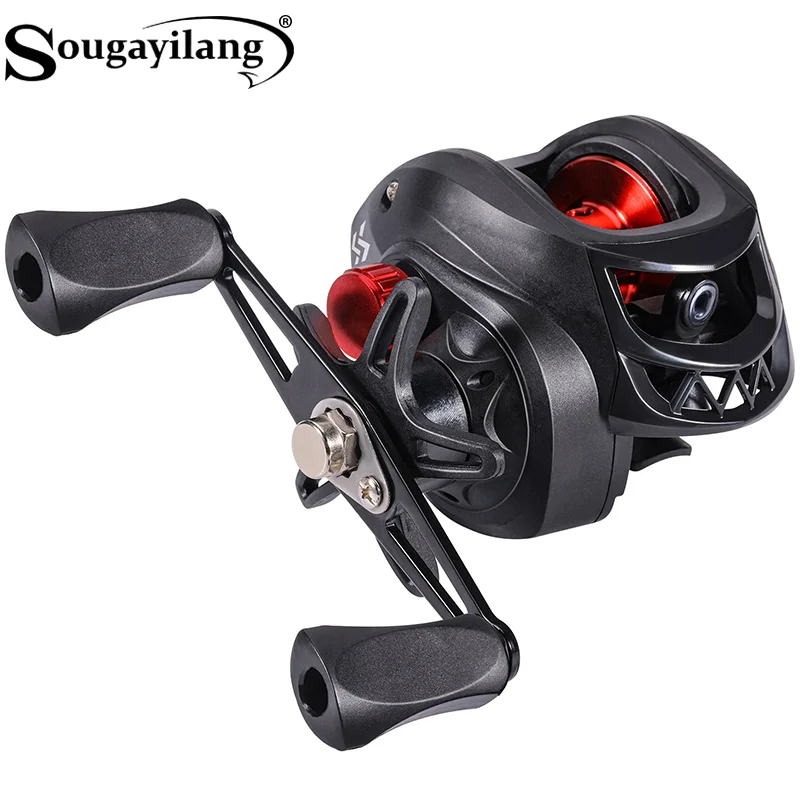 Sougayilang Lightweight Spool 7.2:1 Gear Ratio Baitcasting Fishing Reel 8kg Max Drag Magnetic Brake High Speed Fishing Reel