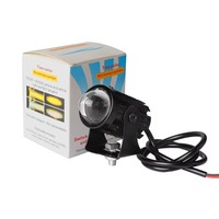 ‌Universal Motorcycle LED Headlight - Dual Color Projector Lens for ATV/Scooter, High Brightness Driving & Fog Light,Spotlight