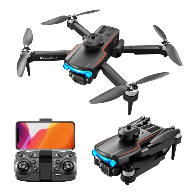 2024 K102 Drone tanpa sikat สูงสุด4 K กล้องคู่ลื่นไหลด้วยแสงหลีกเลี่ยงอุปสรรค Quadcopter ควบคุมระยะไกลโดรน500เมตรสำหรับของเล่นเด็ก