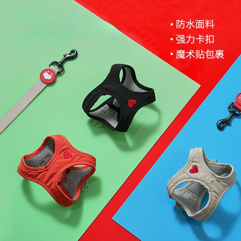 Hond Borst Rug Wandelen Hond Tractie Touw Tanktop Klein Hondennet Rood