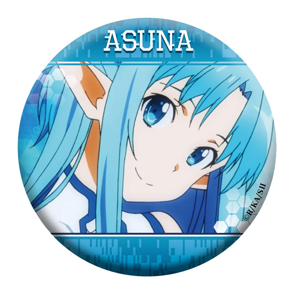 Anime Schwert Kunst online Kirigaya Kazuto Yuuki Asuna Cosplay Abzeichen Pin Spte Weißblech Brosche Zubehör