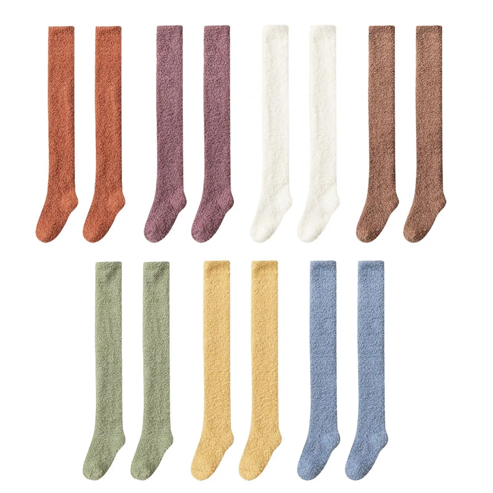 Leg Warmers Thigh High Socks Sleeping Socks Costume Winter Warm Leg Stocking over Knee Socks Thigh Stockings for Home Office