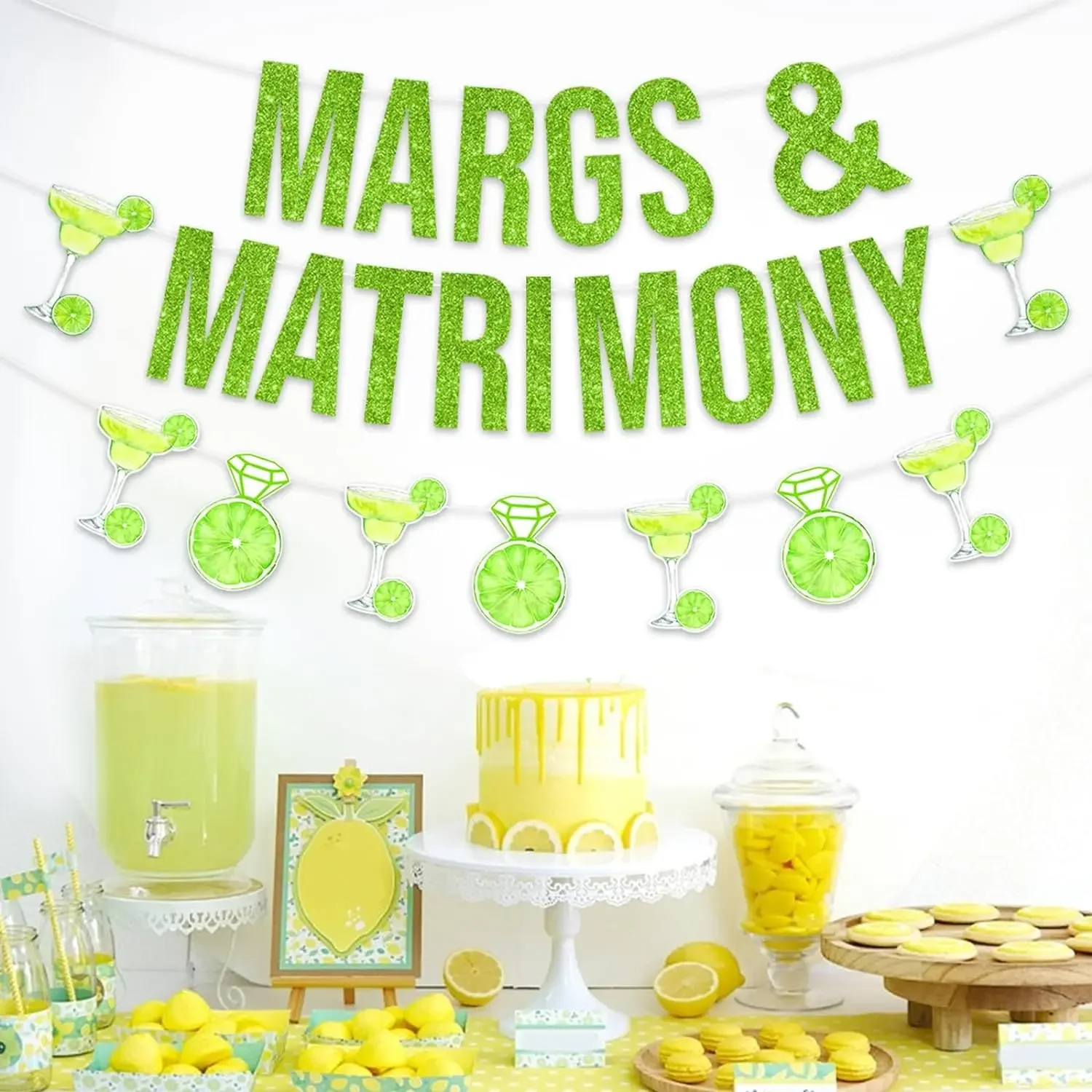 Margs En Huwelijk Citroencocktail Vrijgezellenfeest Decor Banner Slinger Voor Mexicaanse Fiesta Cactus Bruidsdouche Cinco De Mayo