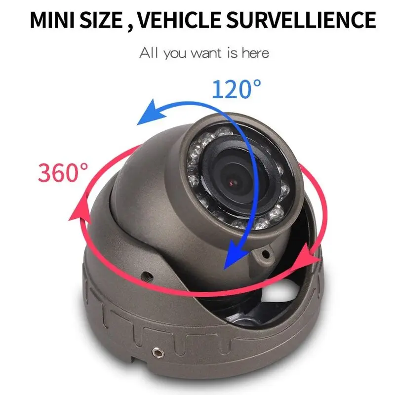 CareDrive CC805-CVBS Visione notturna a infrarossi AHD Telecamera dome per vista interna anteriore Telecamera dome interna impermeabile per camion Veicolo