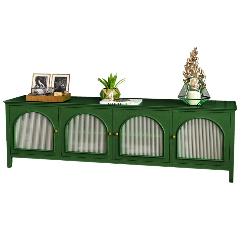 

yj9 American solid wood TV cabinet French light luxury small apartment simple Nordic retro creative audio-visual cabinet