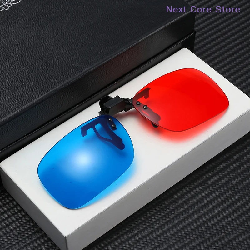[NC]Red Blue Green 3D Glasses Black Frame For Dimensional Anaglyph Movie TV Glasses For 3D Movies[NC]
