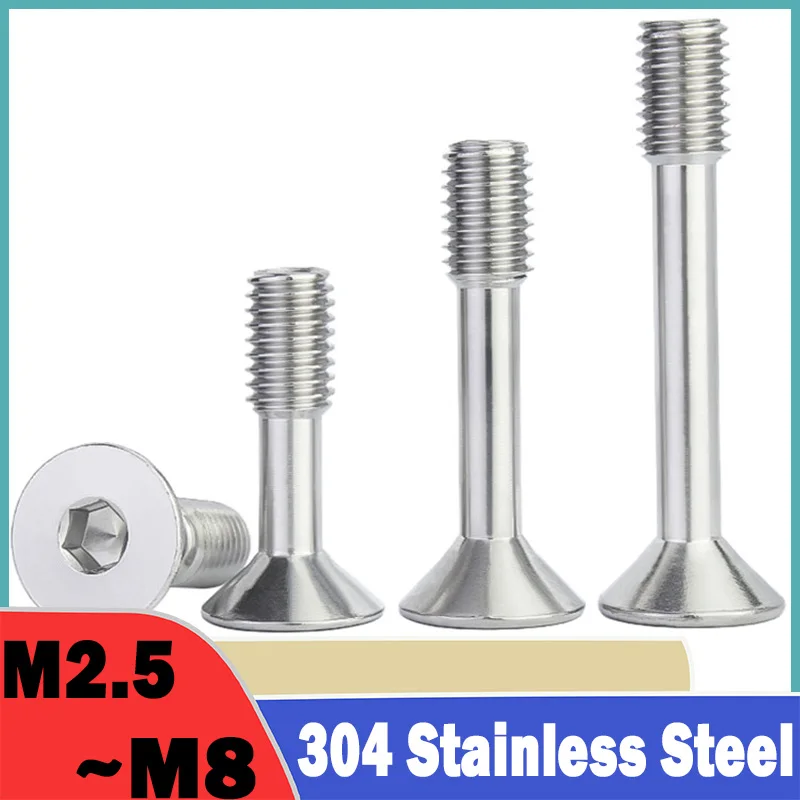 1~10Pcs M2 M2.5 M3 M4 M5 M6 M8 304 Stainless Steel Hex Socket Flat Head Captive Screw Captive Panel Screws