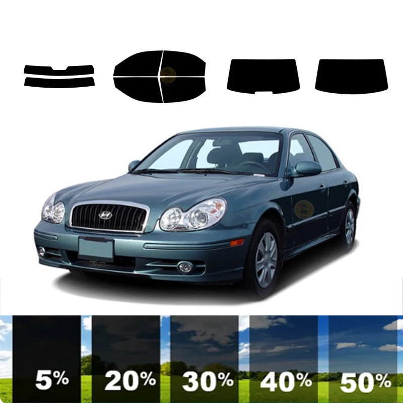 

precut Removable Window Tint Film For Car 100% UVR 5%-70%VLT Heat Insulation Carbon ﻿For HYUNDAI SONATA 4 DR SEDAN 2002-2005