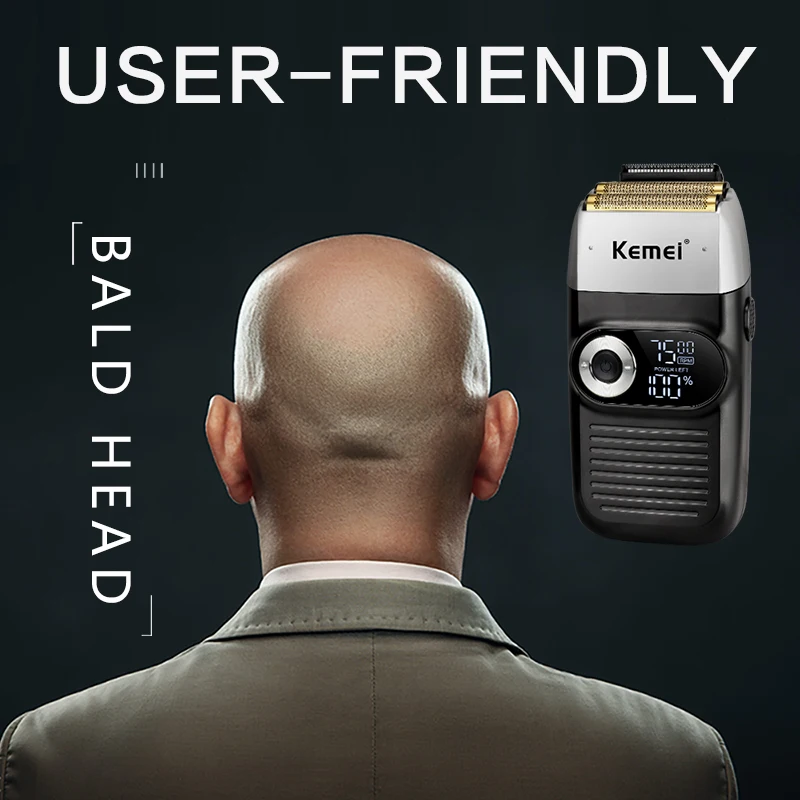 Kemei Original Electric Shaver Rechargeable Powerful Floating Razor Balds Head Shaving Machine for Men KM-2026 KM-2027