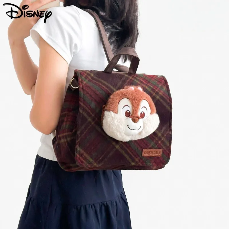 

Disney Cute Cartoon Merchandise Chip Backpack for Girls, Fashionable Versatile Simple Portable Large-Capacity Crossbody Bag