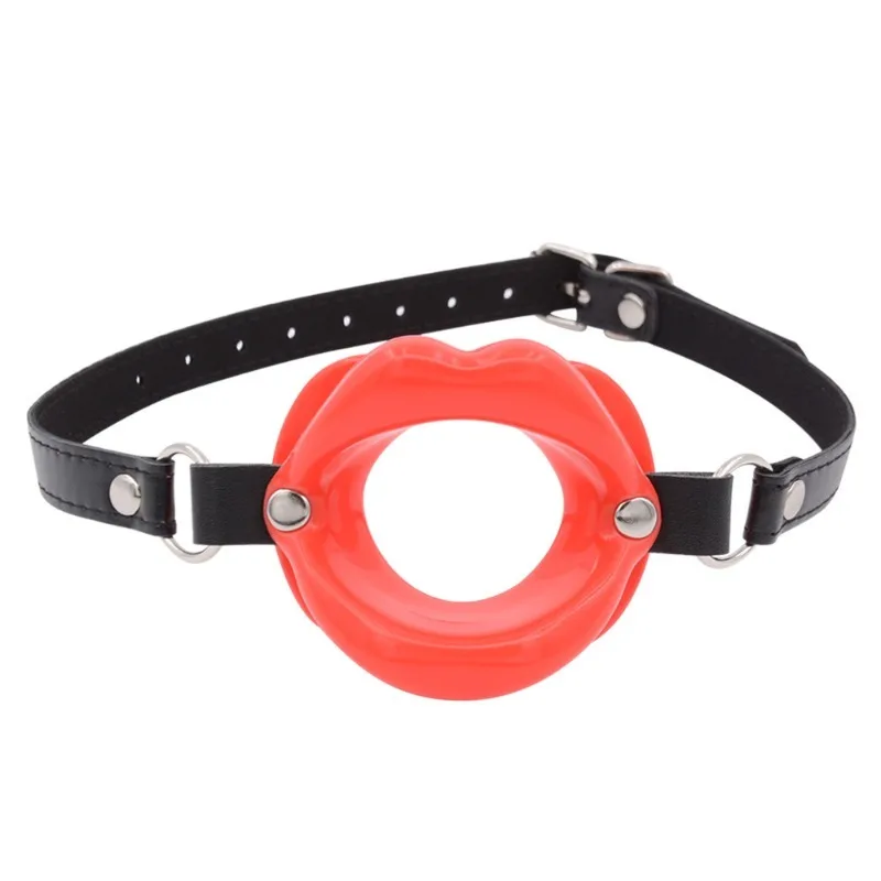 Silicone O-Ring Oral Fixation Gag with Open Mouth Lips Design for Couples Bondage, BDSM Restraint Adult Toy view 4