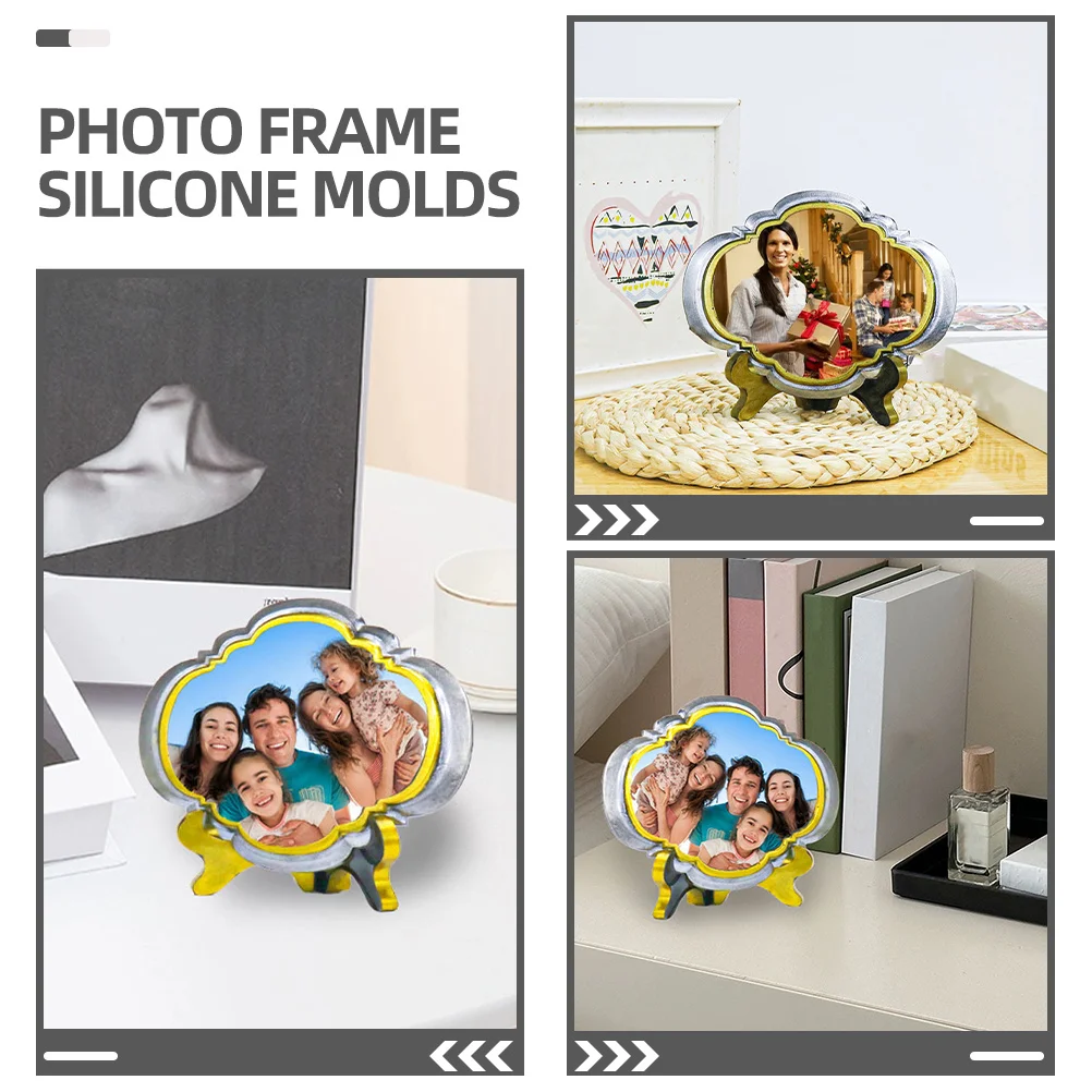 

1Set Silicone Mold for Picture Frame DIY Flexible Epoxy Resin Casting Mold Creative Photo Frame Making Supplies
