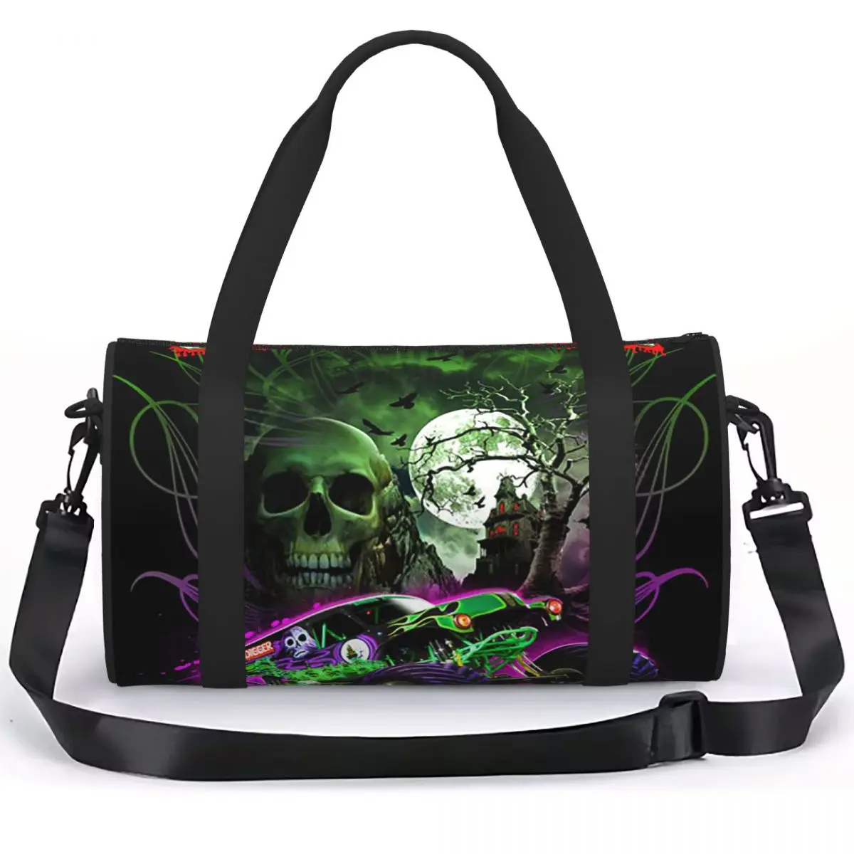 Classic Monster Jam Truck Pattern Luggage Bag Multi-Functional Duffle Tote Bag Handbags Gym Bags Fitness Bag for Boys Girls