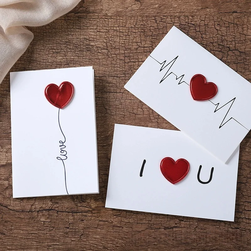 3/1 Stück Karten Valentinstag Geschenk Liebe Postkarte Hochzeitseinladung Grußkarten Jahrestag für Sie Valentinstag Geschenkkarte