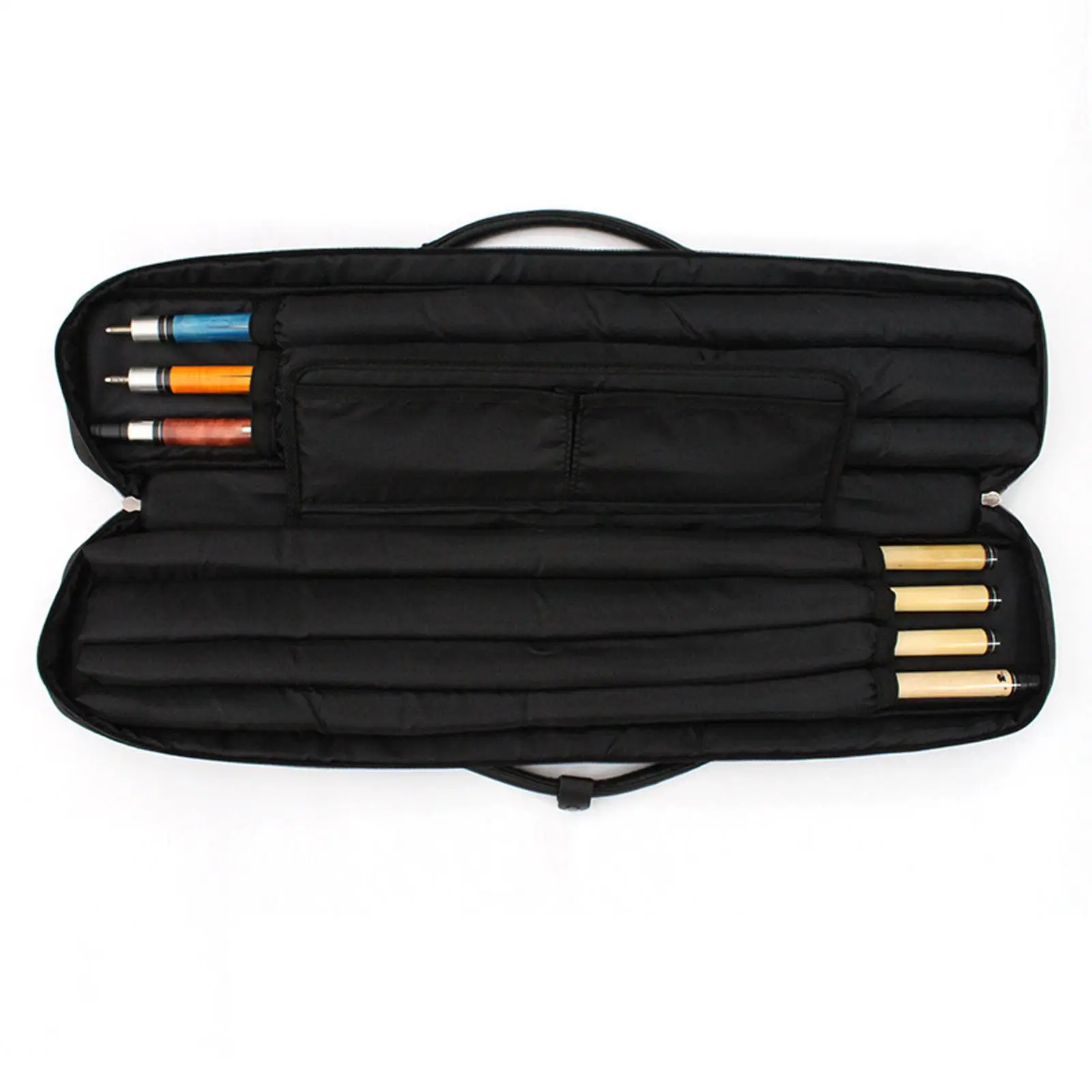 

3x4 Pool Cue Cases 1/2 Snooker Pool Cue Bag Compact Oxford Carrying Bag 83cm