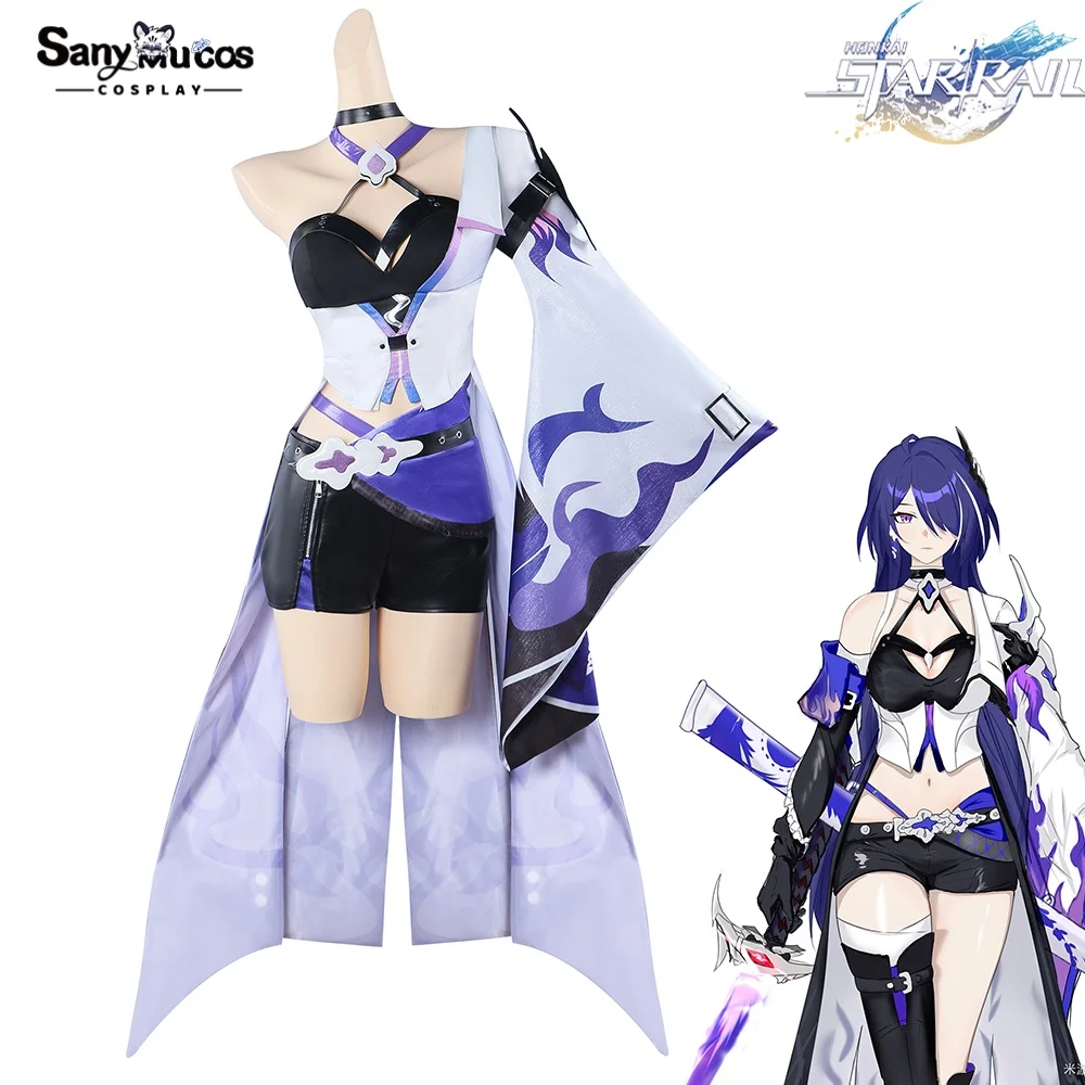 IN STOCK SanyMuCos Acheron Cospaly Honkai: Star Rail Acheron Dress Cospaly Outfit Comic-con Birthday and Holiday Gifts