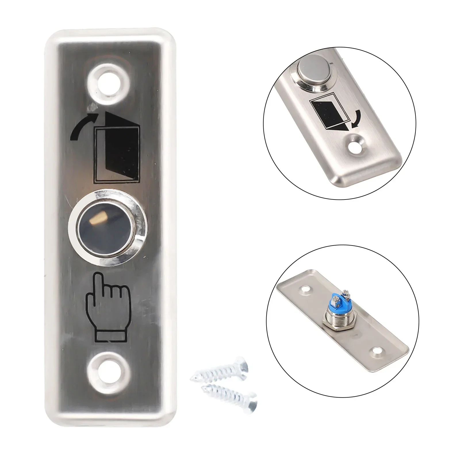 Pulsante di rilascio uscita porta Interruttore a pressione pannello sottile in acciaio inossidabile per sistema di controllo accessi porta per aprire accessori hardware porta