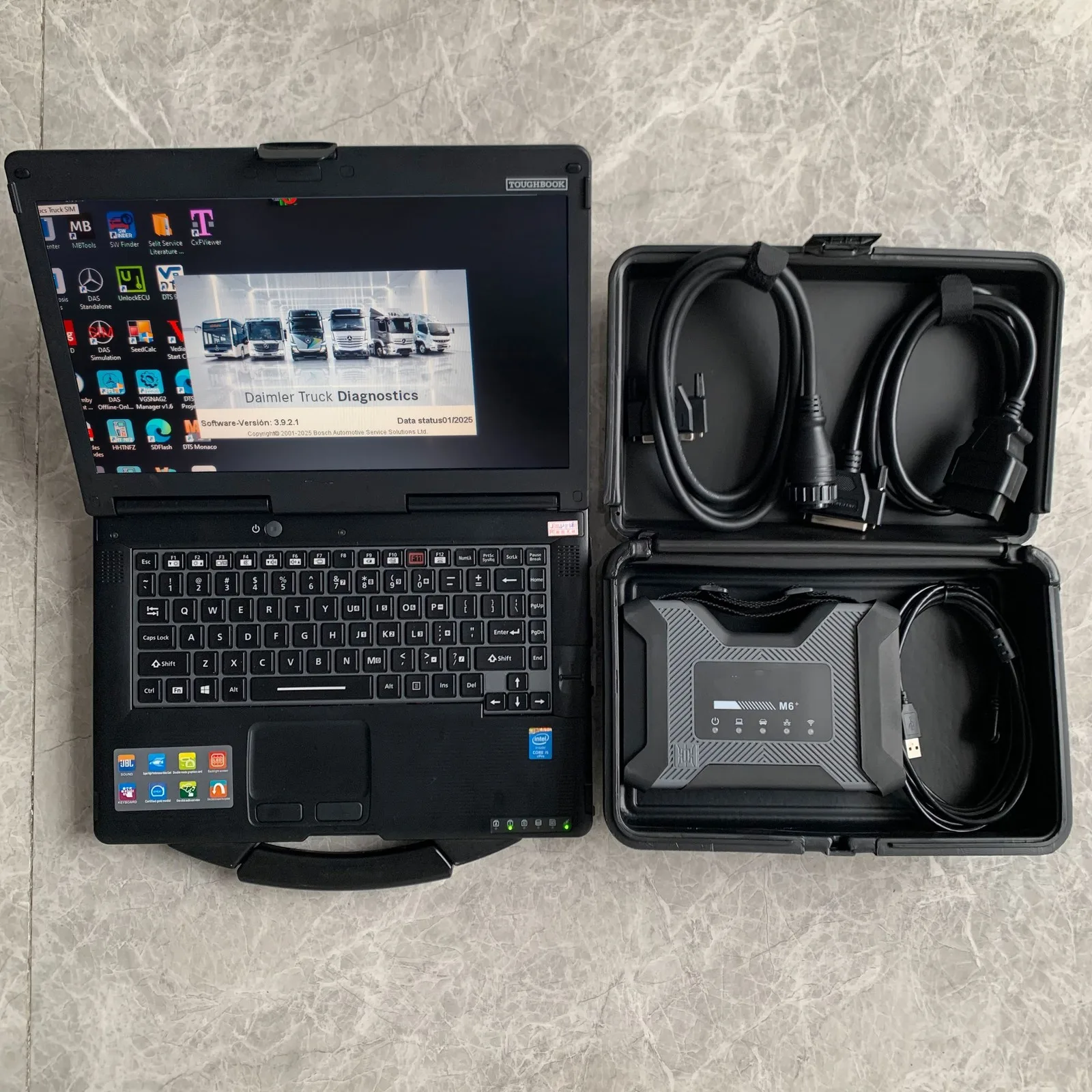 For Benz Trucks and Bus Super MB Pro M6+ Wireless Diagnostic Tool With Laptop