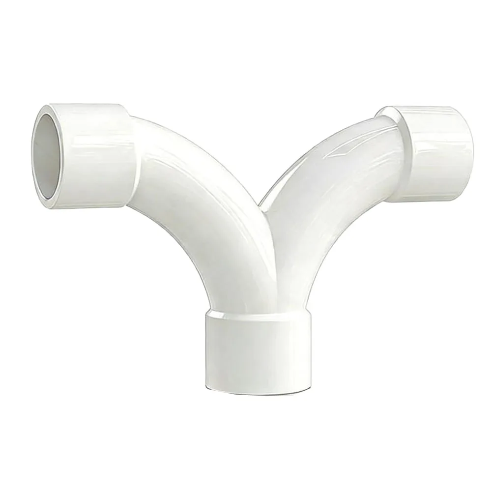 Thick Wall PVC Water Supply Fittings Set Including 90 Deg Elbow Straight Tee and Y Wye Tee for Long Term Stability and Use