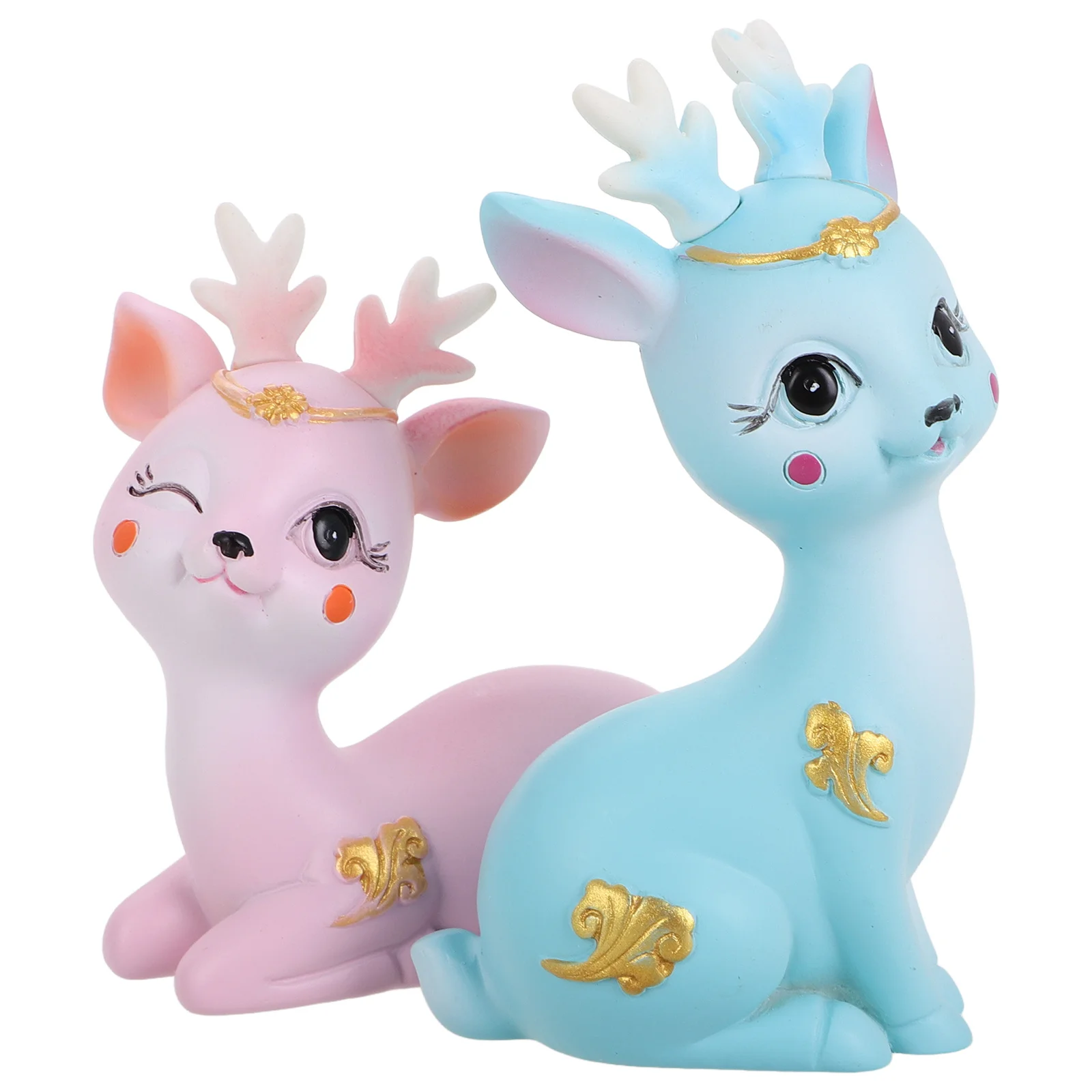 

Small Deer Figurines Resin Car Dashboard Ornament Animal Decor For Center Console Interior Car Reindeer Statues